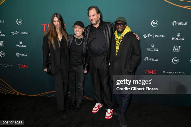 Jessica Miller, Lars Ulrich, Marc Benioff and will.i.am at the TIME Women of the Year 2024 Gala held at Ardor at the West Hollywood EDITION on March...