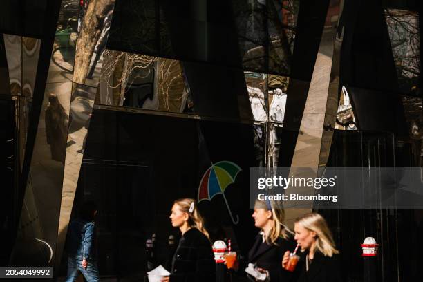 The Legal and General Group Plc logo in the window of their headquarters in the City of London, UK, on Tuesday, March 2024. Legal & General reported...