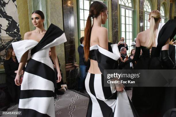 Models dressed by Suzana Peric walk the runway during the Serbia Fashion Week Runway Womenswear Fall/Winter 2024-2025 show during the Paris Fashion...