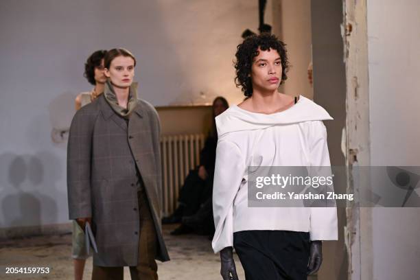 Models walk the runway during the Carven Womenswear Fall/Winter 2024-2025 show as part of Paris Fashion Week on March 02, 2024 in Paris, France.