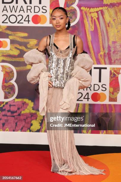 Griff attends the BRIT Awards 2024 at The O2 Arena on March 02, 2024 in London, England.