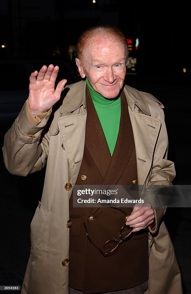 Actor Red Buttons arrives at the Smothers Brothers show at the Comedy ...