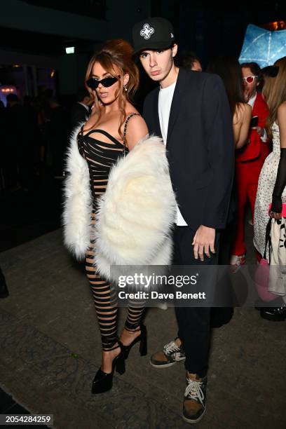 Tallia Storm and Johnnie Hartmann attend the Warner Music & Cîroc Vodka BRIT awards after party at NoMad London on March 2, 2024 in London, England.