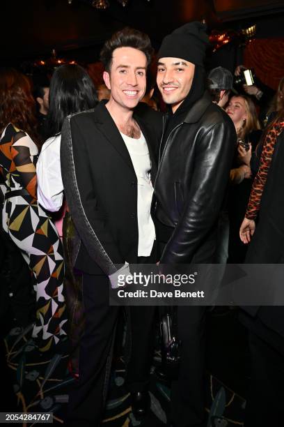 Nick Grimshaw and Meshach Henry attend the Warner Music & Cîroc Vodka BRIT awards after party at NoMad London on March 2, 2024 in London, England.