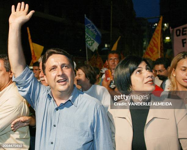 Brazilian Socialist Party presidential candidate Anthony Garotinho and his wife, gubernatorial candidate for the Rio de Janeiro state Rosinha Matheus...