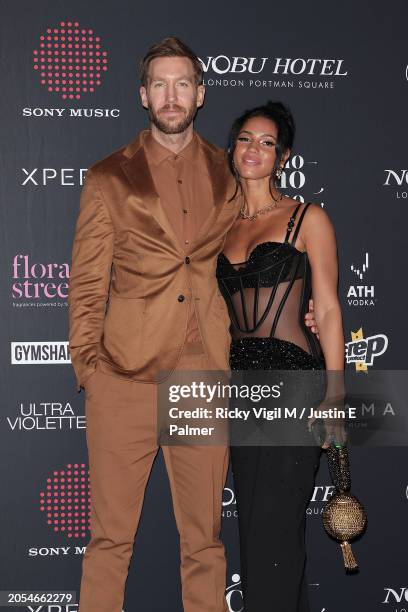 Calvin Harris and Vick Hope seen attending The BRIT Awards 2024 - Sony Music afterparty on March 02, 2024 in London, England.