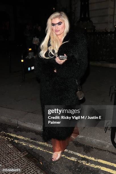 Sophia Hadjipanteli seen attending the Warner Music & Cîroc Vodka BRIT awards after party at NoMad on March 02, 2024 in London, England.