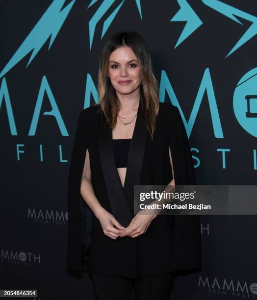 Rachel Bilson arrives at Mammoth Film Festival Premieres - Day Three on March 02, 2024 in Mammoth, California.