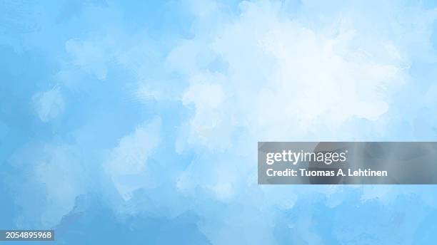 abstract bright and vibrant light blue and white oil painting background with brush strokes. - oil painting stock pictures, royalty-free photos & images