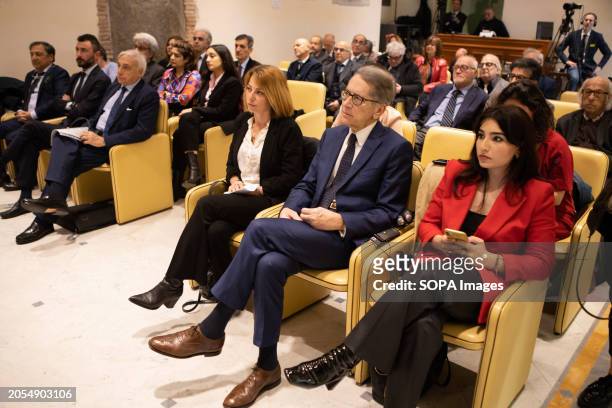 Senator Giulio Terzi . Attends the meeting in which Italian senators and members of the Chamber of Deputies took part. On the occasion of...