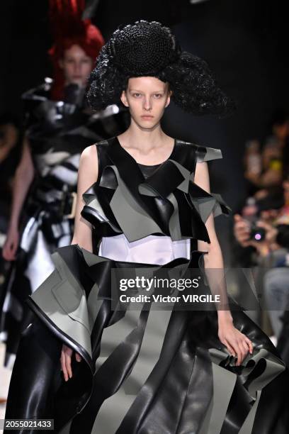 Model walks the runway during the Comme des Garçons Ready to Wear Fall/Winter 2024-2025 fashion show as part of the Paris Fashion Week on March 2,...