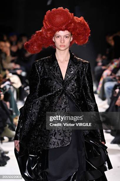 Model walks the runway during the Comme des Garçons Ready to Wear Fall/Winter 2024-2025 fashion show as part of the Paris Fashion Week on March 2,...