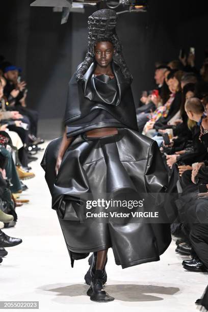 Model walks the runway during the Comme des Garçons Ready to Wear Fall/Winter 2024-2025 fashion show as part of the Paris Fashion Week on March 2,...