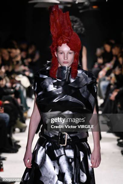 Model walks the runway during the Comme des Garçons Ready to Wear Fall/Winter 2024-2025 fashion show as part of the Paris Fashion Week on March 2,...