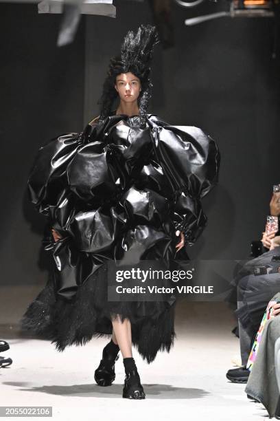 Model walks the runway during the Comme des Garçons Ready to Wear Fall/Winter 2024-2025 fashion show as part of the Paris Fashion Week on March 2,...