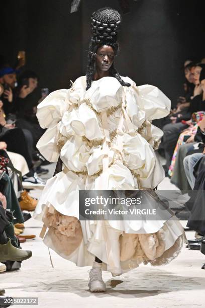 Model walks the runway during the Comme des Garçons Ready to Wear Fall/Winter 2024-2025 fashion show as part of the Paris Fashion Week on March 2,...