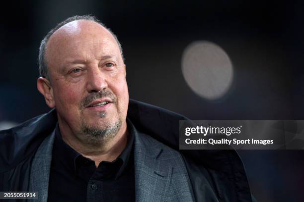 Rafael Benitez, Head Coach of RC Celta de Vigo looks on prior to the LaLiga EA Sports match between RC Celta de Vigo and UD Almeria at Estadio Abanca...