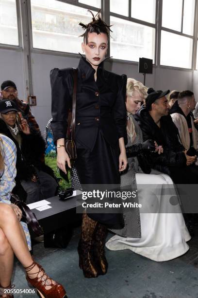 Emma Chamberlain attends the Vivienne Westwood Womenswear Fall/Winter 2024-2025 show as part of Paris Fashion Week on March 02, 2024 in Paris, France.
