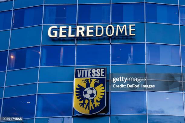 General view outside the stadium prior to the Dutch Eredivisie match between Vitesse and FC Twente at Gelredome on March 2, 2024 in Arnhem,...