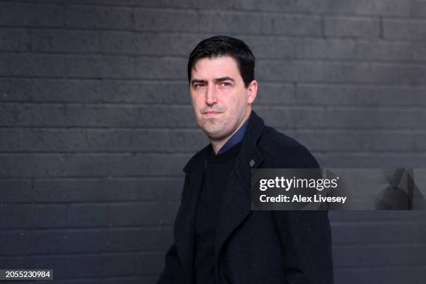 Andoni Iraola, Manager of AFC Bournemouth, arrives at the stadium prior to the Premier League match between Burnley FC and AFC Bournemouth at Turf...