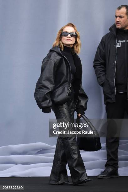 Isabelle Huppert attends the Balenciaga Womenswear Fall/Winter 2024-2025 show as part of Paris Fashion Week on March 03, 2024 in Paris, France.