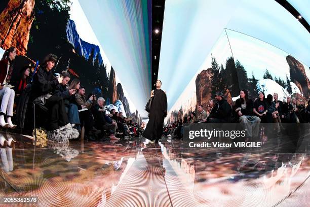 Isabeli Fontana walks the runway during the Balenciaga Ready to Wear Fall/Winter 2024-2025 fashion show as part of the Paris Fashion Week on March 3,...