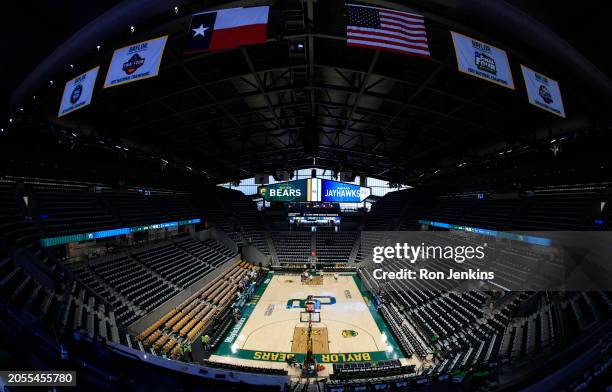 General view before the game between the Baylor Bears and the Kansas Jayhawks at Foster Pavilion on March 2, 2024 in Waco, Texas.