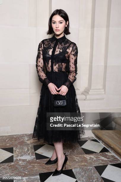 Gracie Abrams attends the Valentino Womenswear Fall/Winter 2024-2025 show as part of Paris Fashion Week on March 03, 2024 in Paris, France.