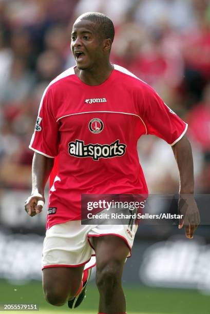 August 21: Kevin Lisbie of Charlton Atheltic running during the Premier League match between Charlton Athletic and Portsmouth at The Valley on August...