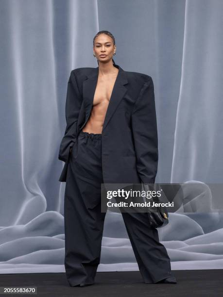 Joan Smalls attends the Balenciaga Womenswear Fall/Winter 2024-2025 show as part of Paris Fashion Week on March 03, 2024 in Paris, France.