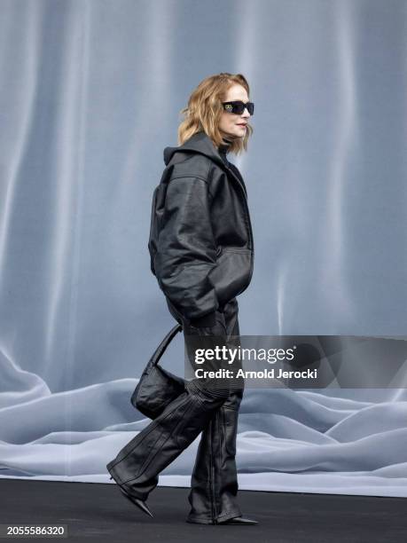 Isabelle Huppert attends the Balenciaga Womenswear Fall/Winter 2024-2025 show as part of Paris Fashion Week on March 03, 2024 in Paris, France.