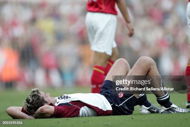 August 22: Franck Queudrue of Middlesbrough after the Premier League match between Arsenal and Middlesbrough at Highbury on August 22, 2004 in...