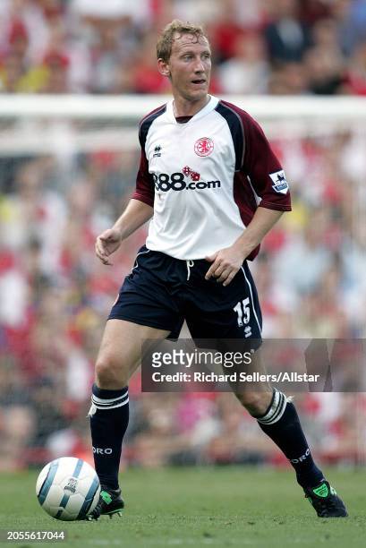 August 22: Ray Parlour of Middlesborough on the ball during the Premier League match between Arsenal and Middlesbrough at Highbury on August 22, 2004...