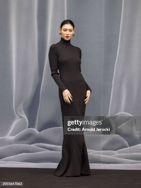 Ayaka Miyoshi attends the Balenciaga Womenswear Fall/Winter 2024-2025 show as part of Paris Fashion Week on March 03, 2024 in Paris, France.