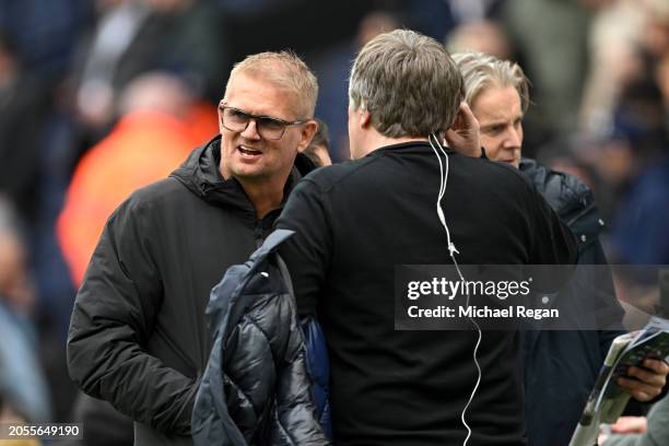 Alf-Inge Haaland, former Norwegian football player and father of Erling Haaland of Manchester City, looks on prior to the Premier League match...