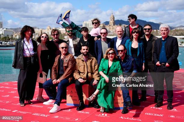 Cast and Crew attend 'Tratamos Demasiado Bien a las Mujeres' photocall during the Malaga Film Festival 2024 at the Muelle 1 on March 03, 2024 in...