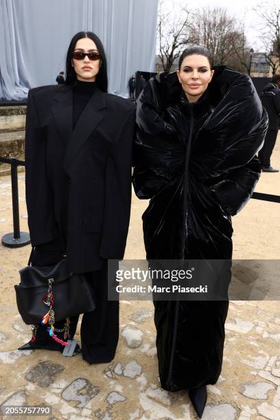 Amelia Gray Hamlin and Lisa Rinna attend the Balenciaga Womenswear Fall/Winter 2024-2025 show as part of Paris Fashion Week on March 03, 2024 in...