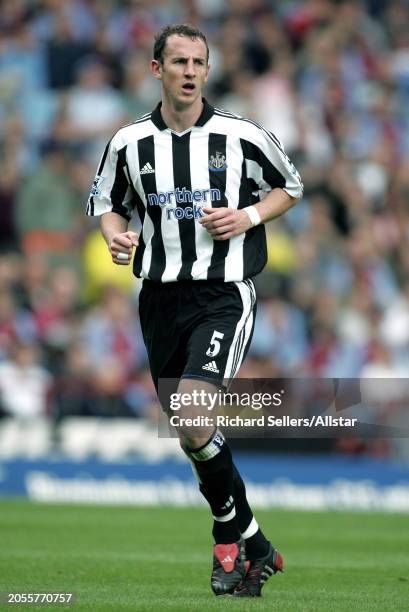 August 28: Andy O'brien of Newcastle United running during the Premier League match between Aston Villa and Newcastle United at Villa Park on August...