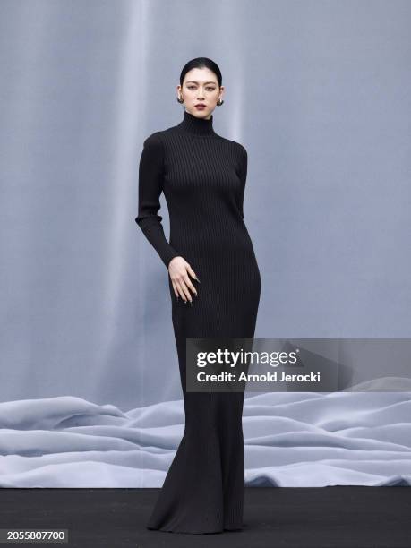 Ayaka Miyoshi attends the Balenciaga Womenswear Fall/Winter 2024-2025 show as part of Paris Fashion Week on March 03, 2024 in Paris, France.