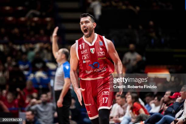 Giampaolo Ricci of EA7 Emporio Armani Milan during the LBA Lega Basket Serie A Round 21 match between EA7 Emporio Armani Milan and Openjobmetis...