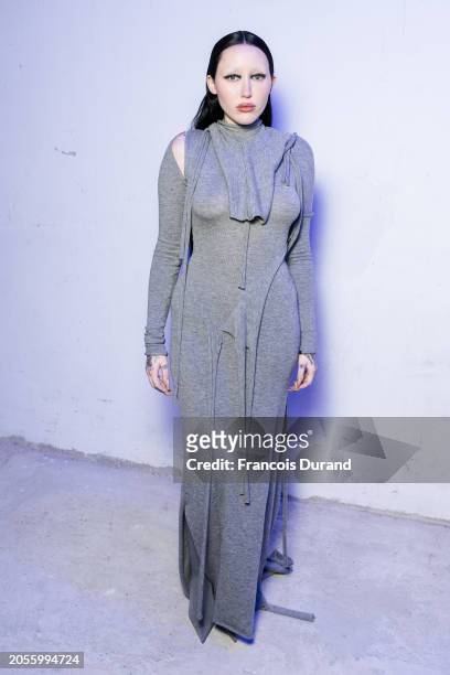Noah Cyrus attends the Ottolinger Womenswear Fall/Winter 2024-2025 show as part of Paris Fashion Week on March 03, 2024 in Paris, France.