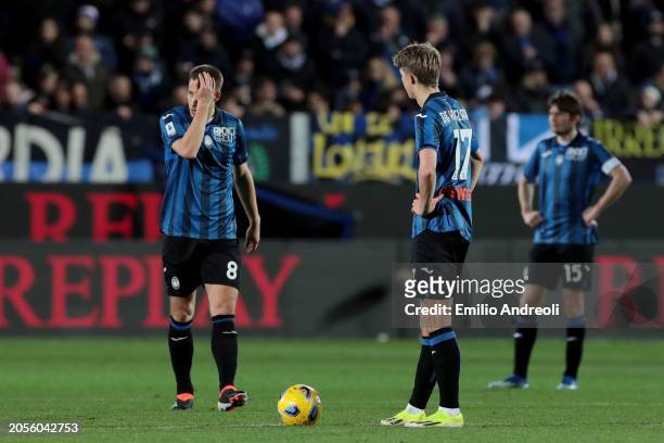 Mario Pasalic of Atalanta BC shows dejection during the Serie A TIM match between Atalanta BC and Bologna FC - Serie A TIM at Gewiss Stadium on March...