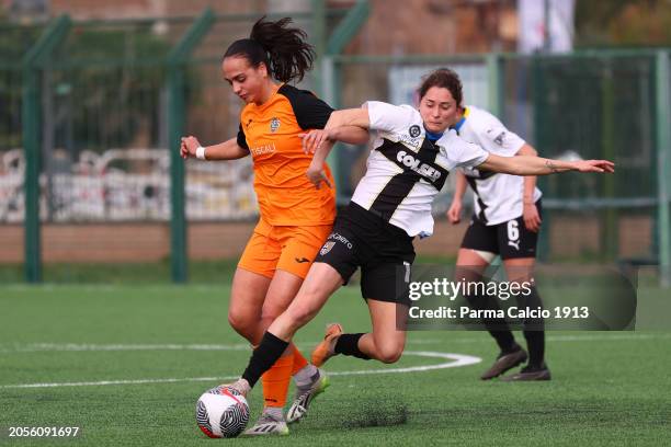 Elena Nichele of Parma Calcio 1913 in action during the Serie B Women match between Res Roma and Parma Calcio 1913 on March 03, 2024 in Rome, Italy.