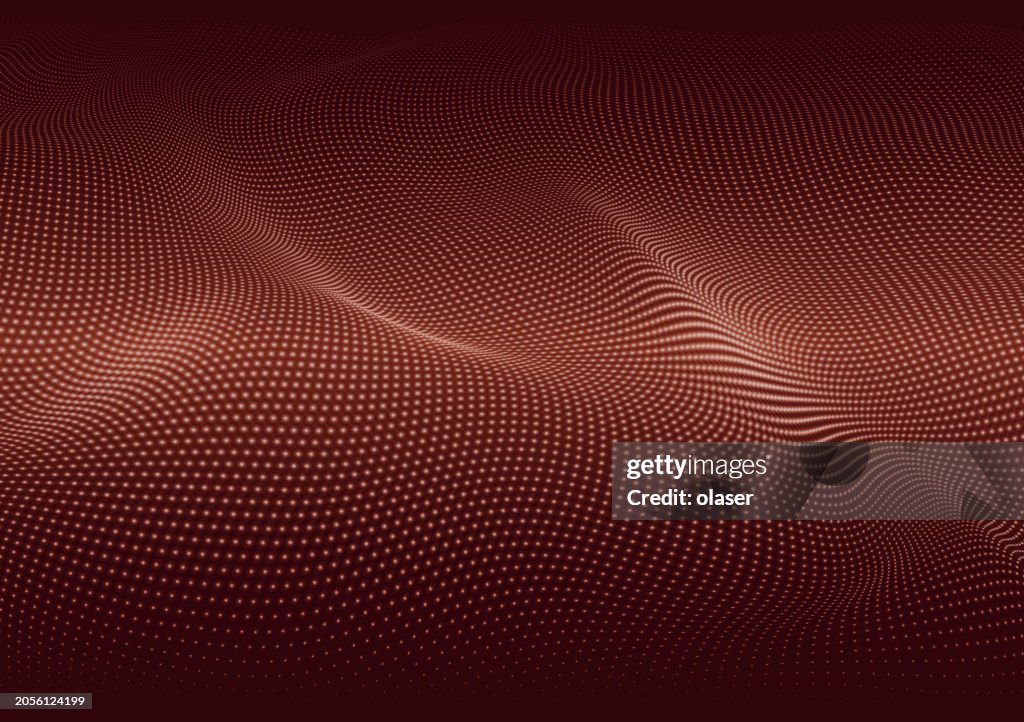 Red Digital Wave Pattern Background With Lighting Effect High-Res ...