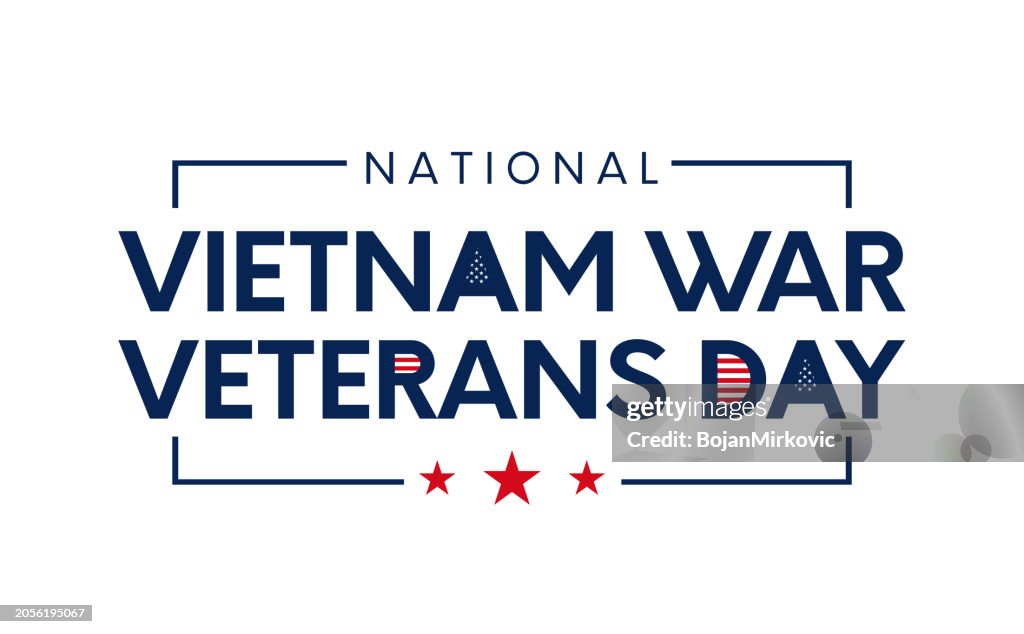 Vietnam War Veterans Day poster, card. Vector