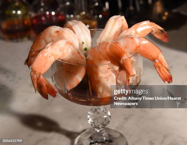 Shrimp cocktail with fennel kimchi cocktail sauce at The Maker Lounge on Thursday, Nov. 1, 2018 in Hudson, N.Y.