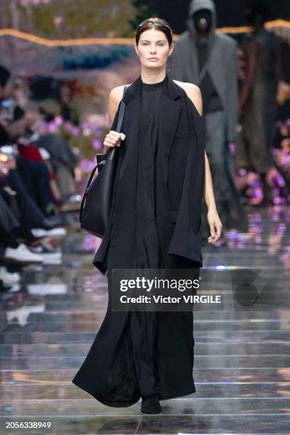 Isabeli Fontana walks the runway during the Balenciaga Ready to Wear Fall/Winter 2024-2025 fashion show as part of the Paris Fashion Week on March 3,...