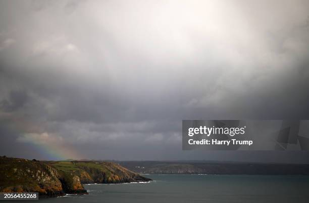 General view at Church Cove on March 02, 2024 in Lizard, United Kingdom.