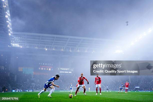 General view of Francisco Conceicao of FC Porto in action during the Liga Portugal Betclic match between FC Porto and SL Benfica at Estadio do Dragao...
