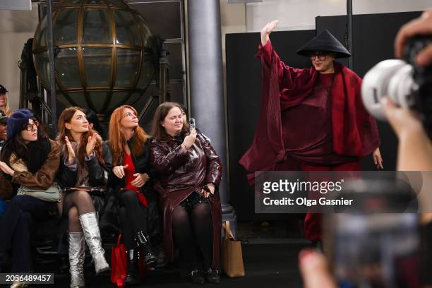 Designer Cho Cho Cheng walks the runway during the Chochen Womenswear Fall/Winter 2024-2025 show as part of Paris Fashion Week on March 3, 2024 in...